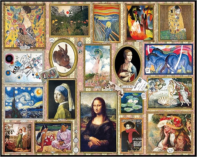 White Mountain 1000 Piece Jigsaw Puzzle Famous Art Masterpieces Puzzles with Large Pieces for Adults and Family 24"x30" – Great Paintings