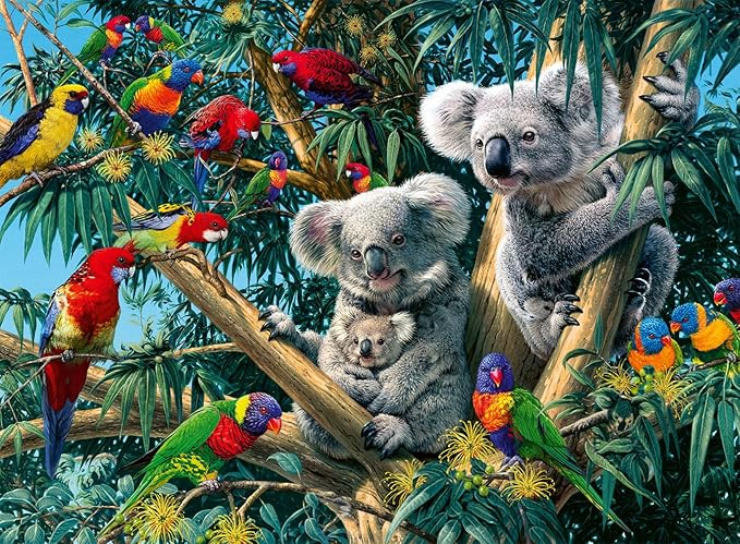 Ravensburger Koalas in a Tree 500 Piece Jigsaw Puzzle for Adults - 12000206 - Handcrafted Tooling, Made in Germany, Every Piece Fits Together Perfectly