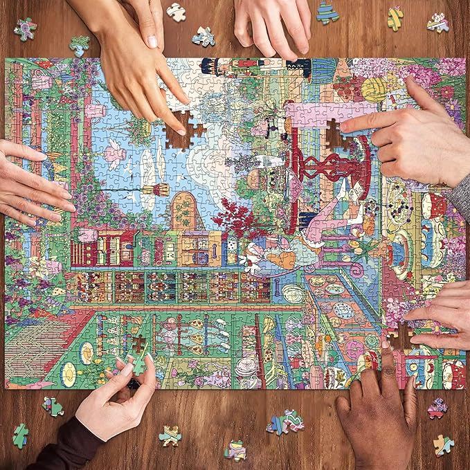 HUADADA Puzzles for Adults 1000 Pieces Teashop Puzzles 1000 Pieces,Impossible Puzzle, Family Decoration Puzzle Gift