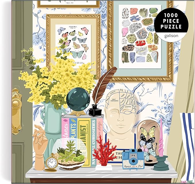 Galison Curiosities 1000 Piece Puzzle in Square Box from Galison - 27" x 20" Beautifully Illustrated Puzzle, Thick and Sturdy Pieces, Fun and Challenging Activity for Adults, Unique Gift Idea!