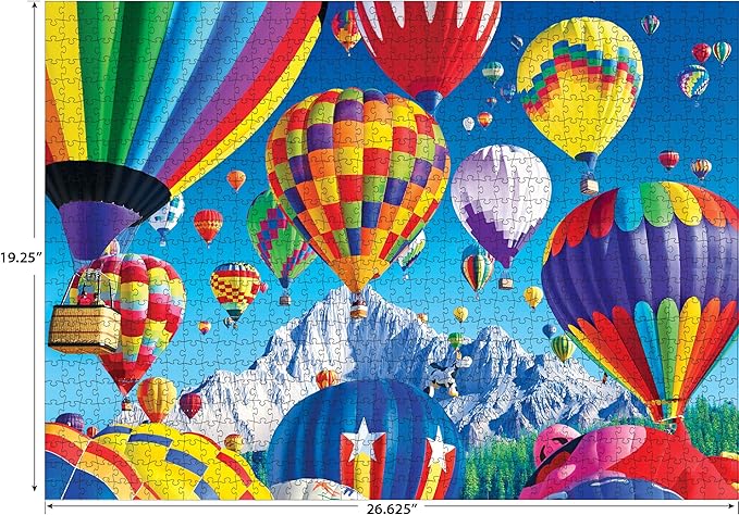 RoseArt - Kodak Premium - Balloons Over a Mountain - 1000 Piece Jigsaw Puzzle for Adults