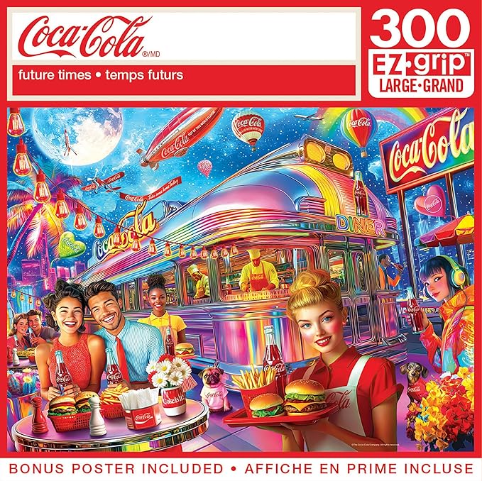MasterPieces 300 Piece EZ Grip Jigsaw Puzzle - Coca-Cola Future Times - 18"x24"