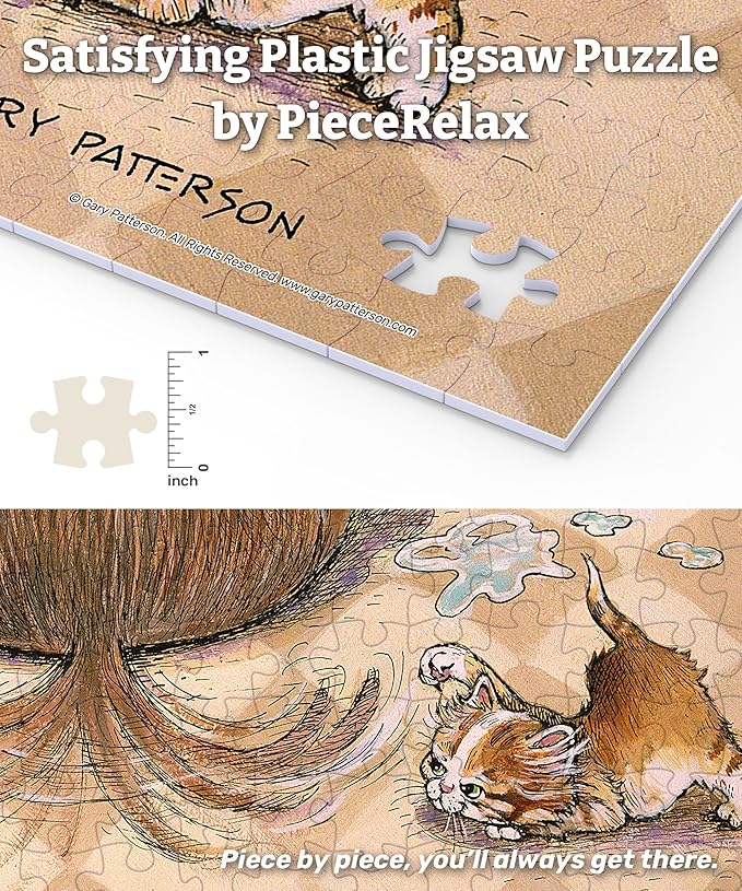 PieceRelax PieceClicks Plastic Jigsaw Puzzle for Adults 1000 Pieces - Gary Patterson - The Oasis - 25.2 X 18.9 Inches, Most Satisfying Table Games, No Glue Needed [U1059]