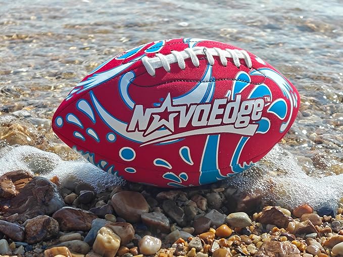 Hydro Water Football - 10.4-Inch Neoprene Pool Football for All Ages | for Water Play in Pool, Lake & Beach | Secure-Grip with Real Laces | Includes Pump | Choose 1 or 2 Ball Pack