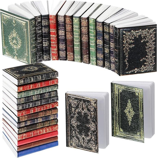1: 12 Scale Miniatures Dollhouse Books Mini Miniatures Books Dollhouse Accessories Tiny Things Timeless Model for Library Decorations DIY Projects Girl Boy Doll Houses School Room (200 Pieces)