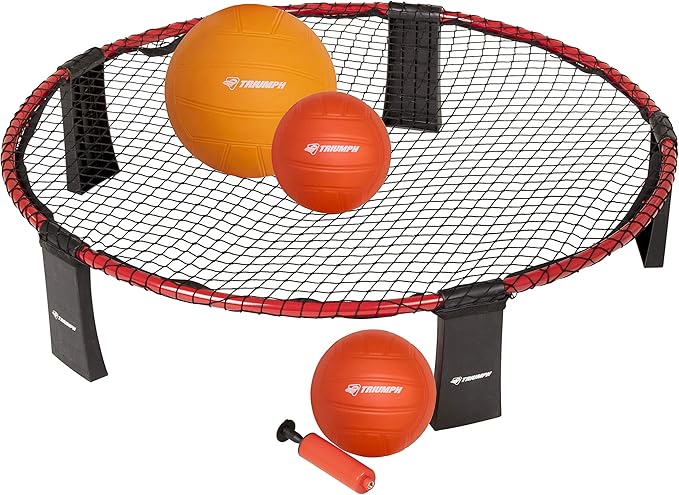 Triumph Sports Triumph Rallyball - Includes Net Target, Two 3.5" Balls, One 5" Ball, Inflating Pump and Carry Bag