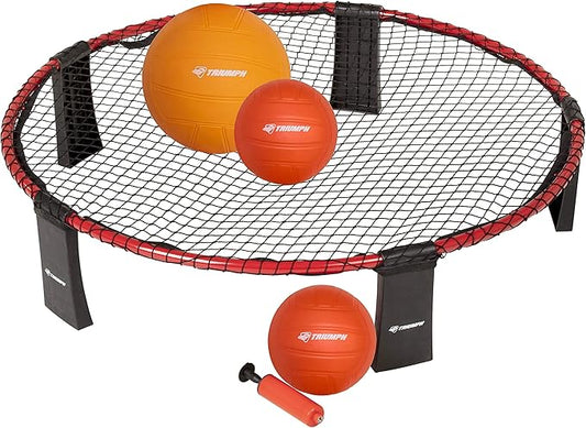 Triumph Sports Triumph Rallyball - Includes Net Target, Two 3.5" Balls, One 5" Ball, Inflating Pump and Carry Bag