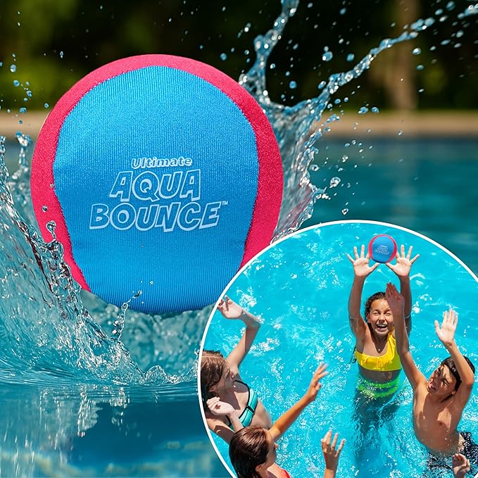 Activ Life Ultimate 2 Pack Larger 3” Water Skip Balls - Bouncing Balls for Swimming Pool & Beach Fun - Designs Include Baseball, Basketball, Volleyball, and Tennis for Kids, Friends, and Family