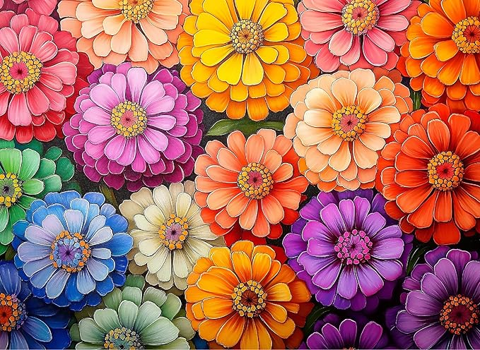 500 Piece Puzzles for Adults Colorful Flowers 20.5 x 15 Inch 500 Piece Jigsaw Puzzles for Adults Puzzles 500 Pieces for Adults Educational Challenge Puzzle