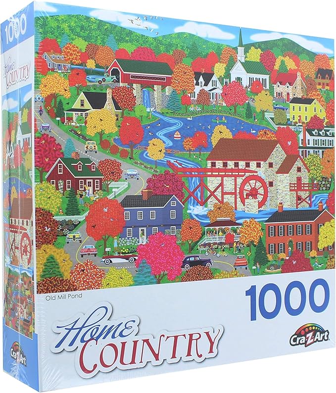 RoseArt - Home Country - Old Mill Pond - 1000 Piece Jigsaw Puzzle for Adults