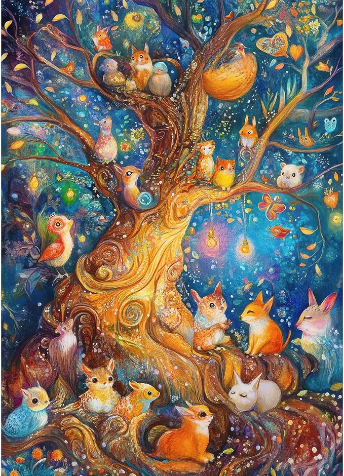 Treehouse Family Jigsaw Puzzle, 1000 Piece Puzzle for Adults, Impossible Hard Difficult Challenging Puzzles for Adults 1000 Pieces, Home Decoration Puzzle, Interlock Perfectly No Dust