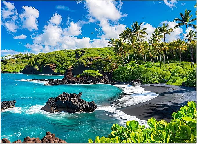 500 Piece Puzzles for Adults, Beach Jigsaw Puzzle 500 Pieces, Seaside Puzzles 500 Pieces for Adults, Ocean Jigsaw Puzzle, Funny Challenging Great Gift for Family Friends, 21 x 15 in