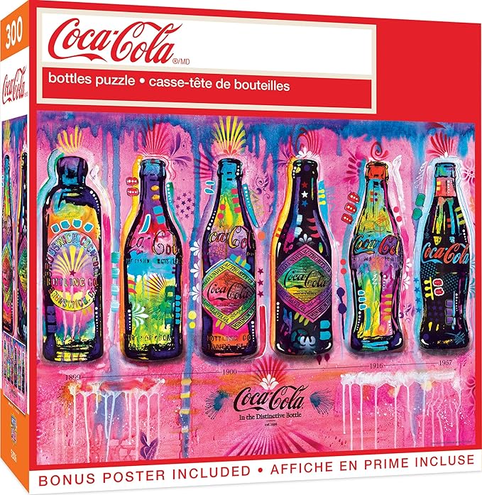 MasterPieces 300 Piece EZ Grip Jigsaw Puzzle - Coca-Cola Bottles - 18"x24"
