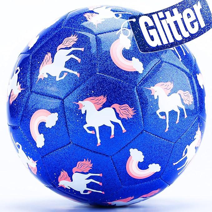 hahaland Soccer Ball Size 3 with Pump Deflated & Mesh Bag - Soccer Ball for Girls Boys Kids Sports Outdoor Play Toys for Ages 4-8 Toddlers Age 3-4 Kids Soccer Balls for 3 4 5 6 7 8-Year-Old Girls
