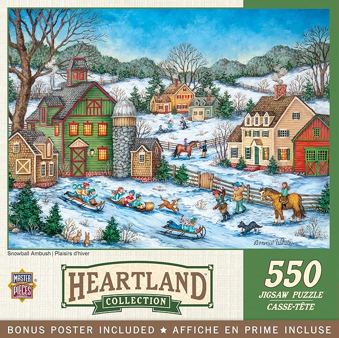 MasterPieces Heartland Collection - Snowball Ambush 550pc Puzzle