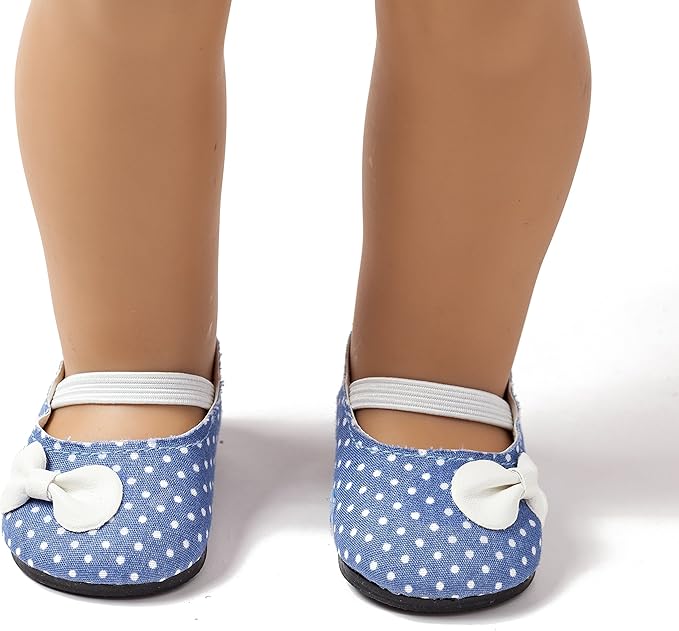 6 Pairs of Doll Shoes Include Boots Leather Shoes Fits 18 Inch American Girl Doll