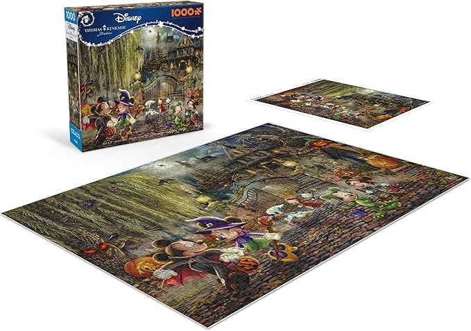 Ceaco - Thomas Kinkade - Disney - Mickey and Minnie Halloween Fun - 1000 Piece Jigsaw Puzzle