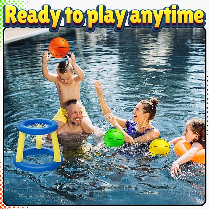 Mini Basketball Set for Kids - 6 Inch (5 Pack) w/Hand Pump - Small Size Indoor Mini Hoop Balls for Toddlers - Over The Door Basketball Games, Indoor & Outdoor, Small Hoops, Pool Play & Party Favors