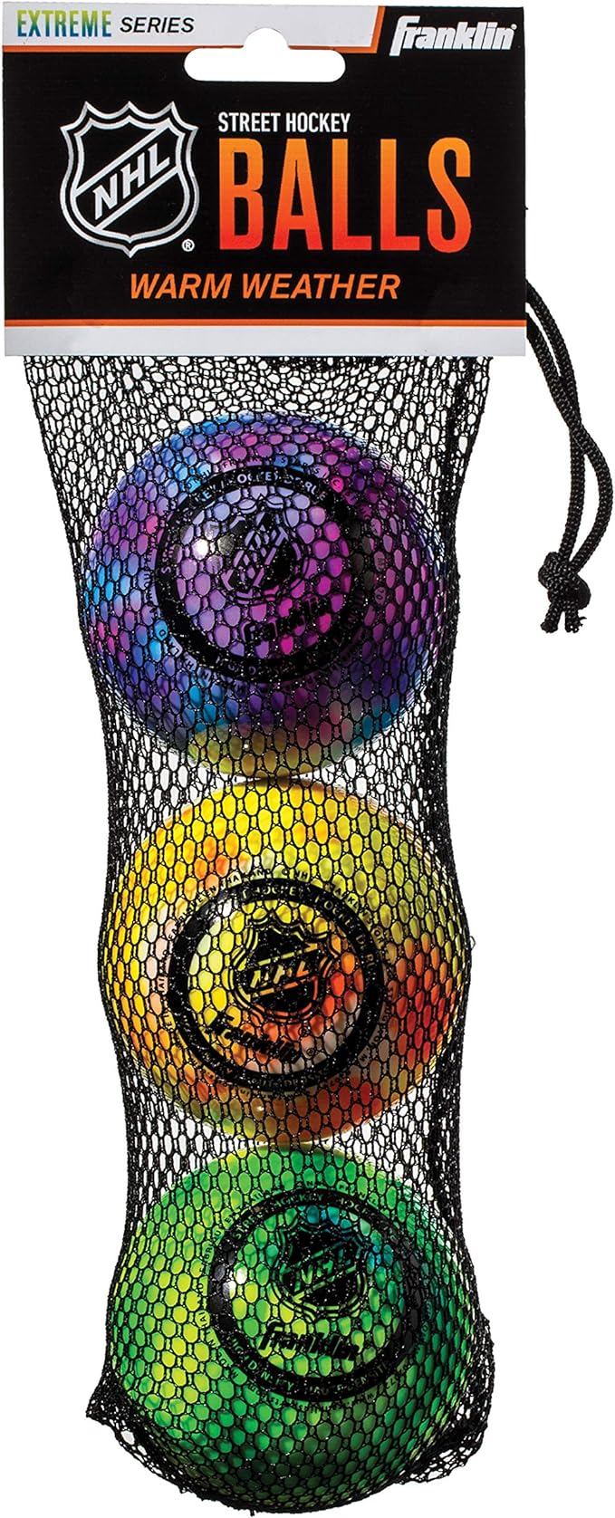 Franklin Sports NHL Street Hockey Balls - No Bounce Outdoor Street + Roller Hockey Balls - Official Size for Youth + Adult Street Hockey - Assorted Colors - 1, 2, 3, and 15 Bulk Packs