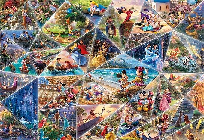 Buffalo Games – Thomas Kinkade Disney Collage Jigsaw Puzzle, 2000 Piece Puzzle for Adults, Disney Art Collection
