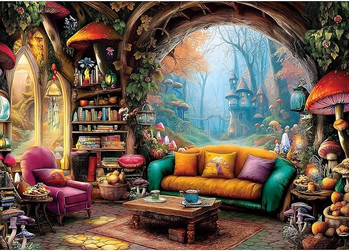 Blueforest 1000 Piece Jigsaw Puzzle for Adults - Whimsical Forest Living Room Magical Puzzle, Challenging Puzzles with Vivid Art, for Game Nights Relaxation & Home Decor 27.5"x19.7"