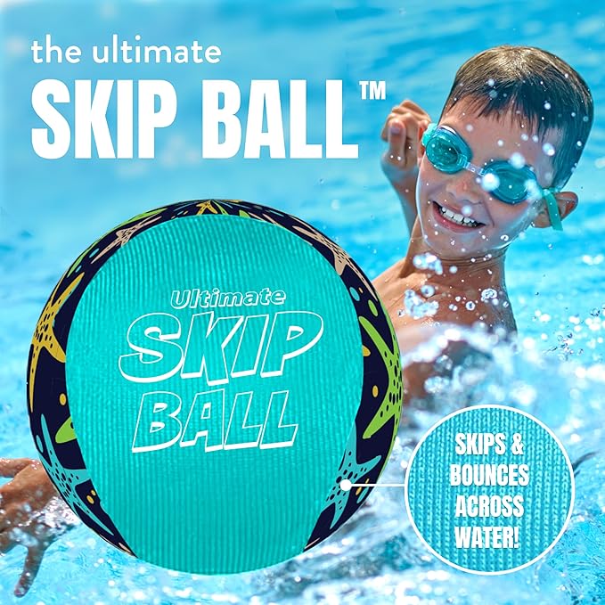 Activ Life The Ultimate Water Skip Balls, Water Bouncing Ball for Swimming Pool, Beach Toys for Friends, Family, Kids and Adults