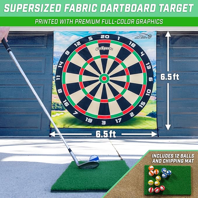 The Original GoSports Chip N' Stick - Choose Classic, Darts or Islands - Giant Golf Games with Balls and Chipping Mat