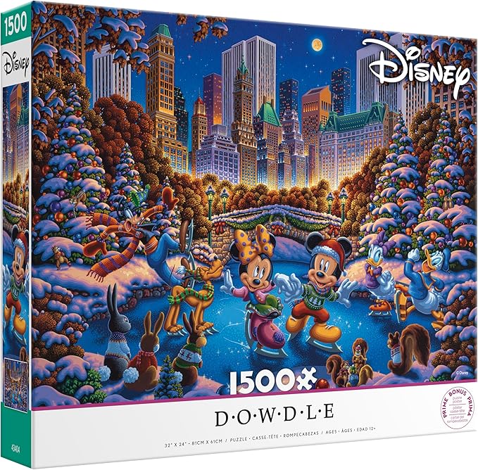 Ceaco - Disney - Dowdle - Mickey and Friends - Skating in Central Park - 1500 Piece Jigsaw Puzzle