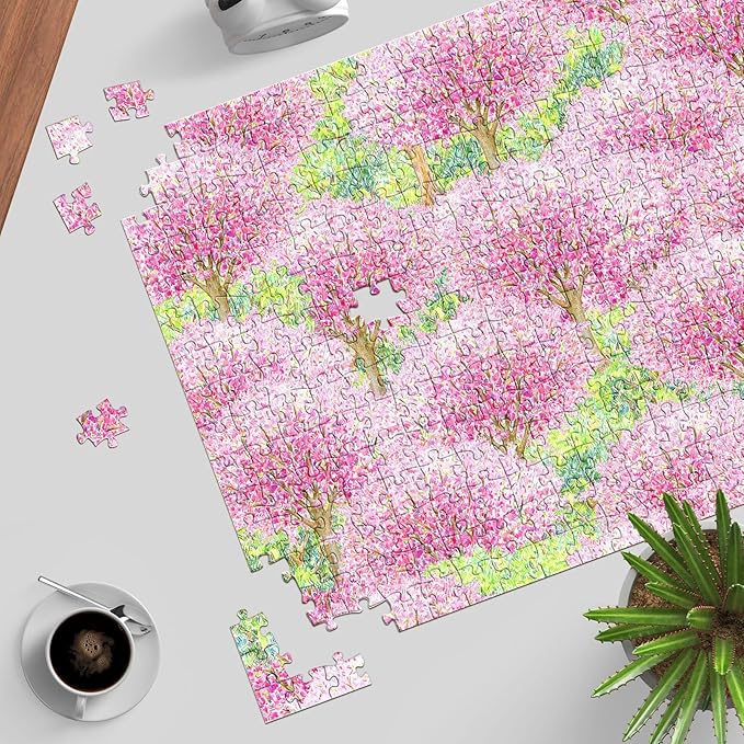 Puzzles for Adults 500 Pieces, Jigsaw Puzzle for Adults, Fun Challenging Family Puzzle, Hanging Cherry Blossom Puzzles, Interlock Perfectly No Dust, Gifts for Easter Parents Father's Day