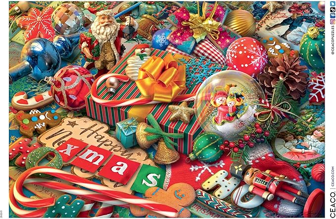 Ceaco - Eduard - Christmas Chaos! - 2000 Piece Puzzle for Adults - Challenging and Perfect for Game Nights - Finished Puzzle Size 38.5 x 26.5