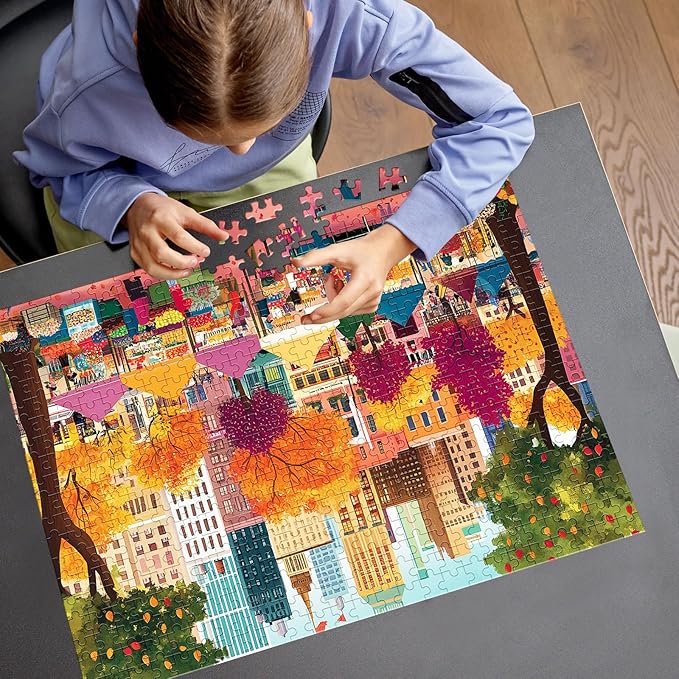 500 Pieces Puzzle for Adults–Beautiful Autumn Market Puzzle for Adults Elderly–Recycled Paper Jigsaw Puzzle 500 Piece–Glossy, Sturdy Pieces Challenging Family Game Great Gift Idea (20.5x15in)