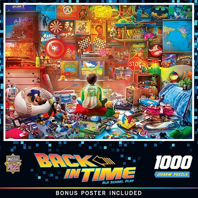 MasterPieces 1000 Piece Jigsaw Puzzle for Adults - 90's Kid Dream Room Collage - 19.25"x26.75" - Nostalgic