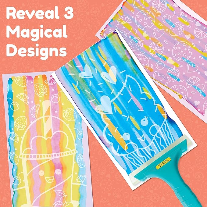 Creativity for Kids Squeegeez Magic Reveal Art Kit: Kawaii - Arts and Crafts for Kids, Gifts for Girls and Boys (Ages 7+)