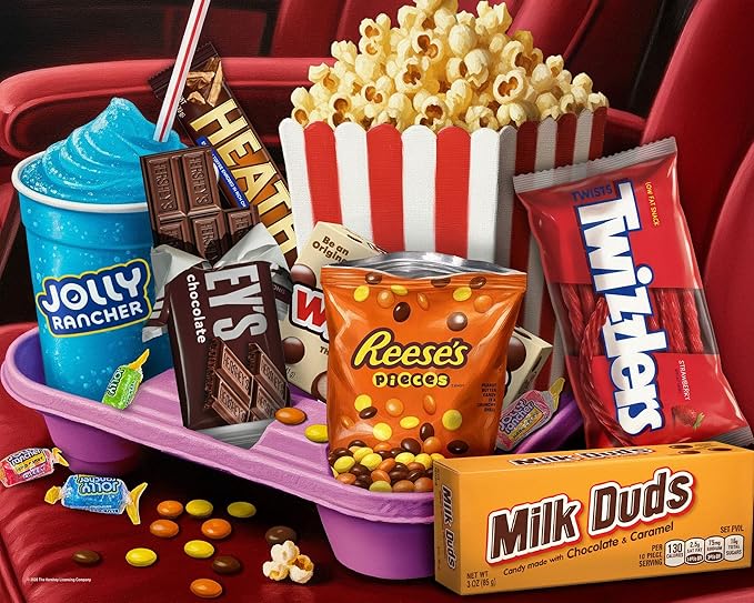 Springbok Movie Night Treats 1000 Piece Jigsaw Puzzle for Adults - Poster Now Included - Hershey's Snacks - Unique Cut Pieces - Made in USA