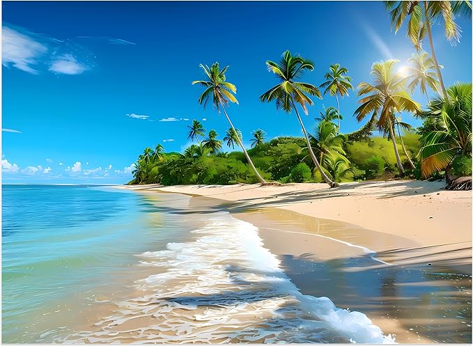 Puzzles for Adults 500 Piece Puzzle Hawaiian Sunset Beach Jigsaw Puzzle, Art Home Decor DIY Funny Game Toy Challenging Puzzles Gift for Mom, Wife, Friend, Finished Size is 21 x 15