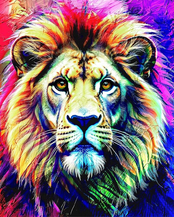 Springbok Brave Colors of a Lion 500 Piece Jigsaw Puzzle for Adults - Unique Cut Pieces - Made in USA