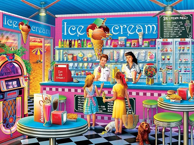 Masterpieces 300 Piece Jigsaw Puzzle for Adults and Families - Anna's Ice Cream Parlor - 19.25"x26.63"