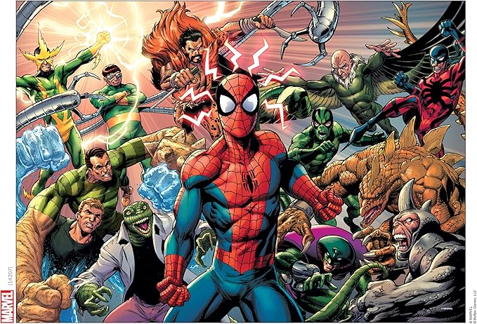 Buffalo Games - Marvel - Spider-Man Sinister War - 1000 Piece Jigsaw Puzzle for Adults - Collectible Tin Case - Finished Size is 26.6 x 19