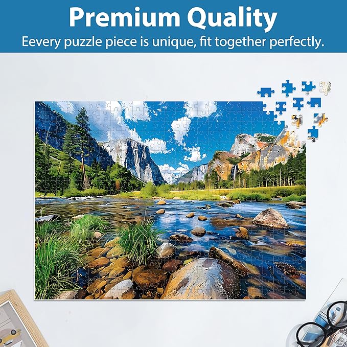 Nature Puzzle for Adult 500 Piece Puzzle Mountain Lake Landscape Puzzles Scenery, Jigsaw Puzzles Scenic, Art Home Decor DIY Funny Challenging Game Toy for Mom, Wife, Friend