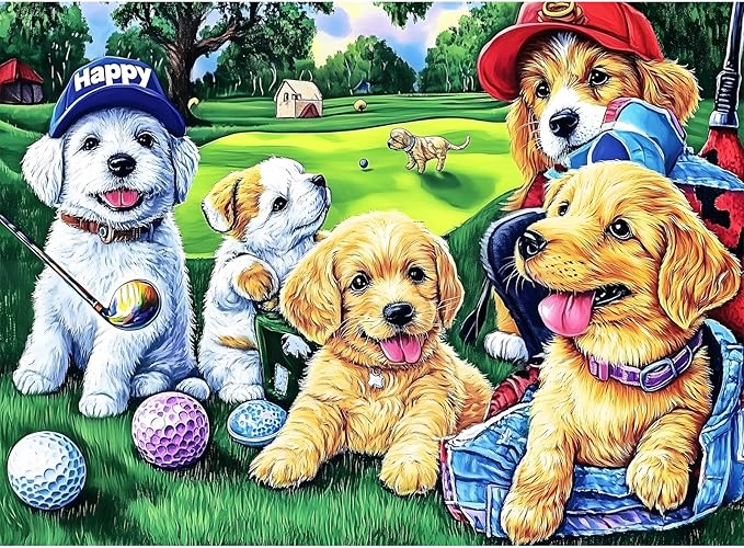300 Piece Puzzle for Adults,Cute Dog Jigsaw Puzzles 300 Pieces for Adult Kids Elderly Puzzle Game Animal Puzzles for Kids Ages 10-12 Premium Cardboard Puzzles for Relaxation Family Activity