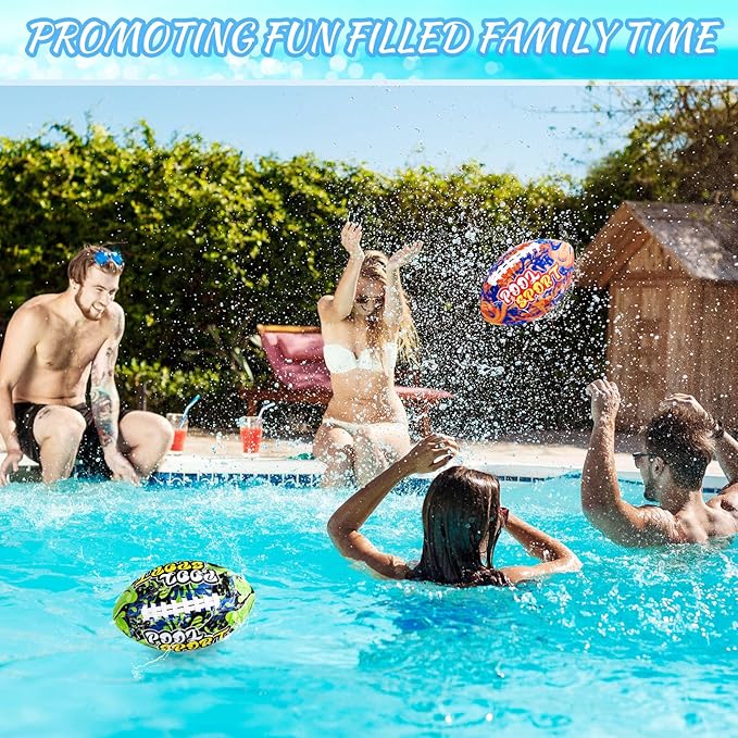 2 Pieces Water Football for Kids 9 Inch Swimming Pool Waterproof Outdoor Beach Football Pool Game for Kids Teens Adults