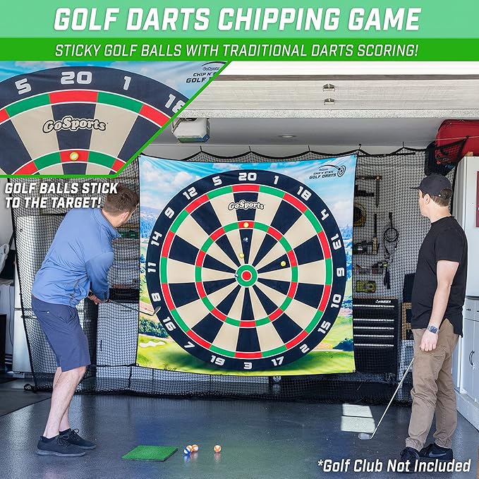 The Original GoSports Chip N' Stick - Choose Classic, Darts or Islands - Giant Golf Games with Balls and Chipping Mat