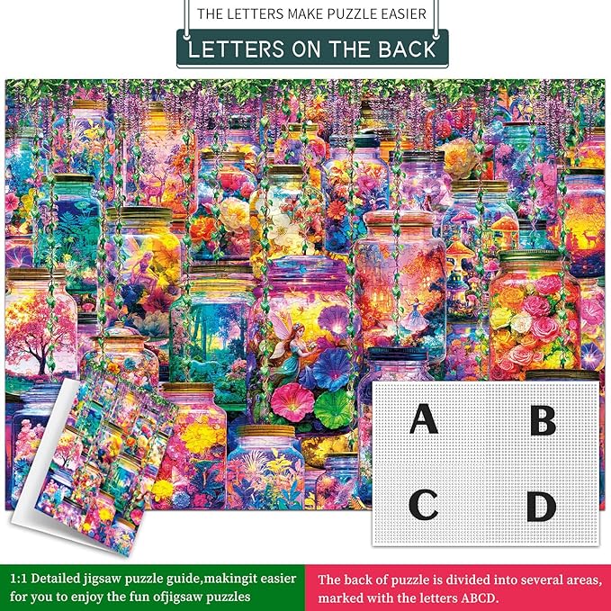 HUADADA Puzzles for Adults 1000 Pieces,Challenging Game Toys, Puzzles 1000 Pieces,Impossible Puzzle, Family Decoration Puzzle 1000-Fantasy in a Bottle