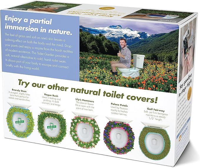 Prank-O Toilet Meadow Prank Gift Box – Funny Empty Gag Gift Packaging for White Elephant, Christmas & Office Parties, Hilarious Joke Gift Box to Hide Real Presents for Friends & Coworkers