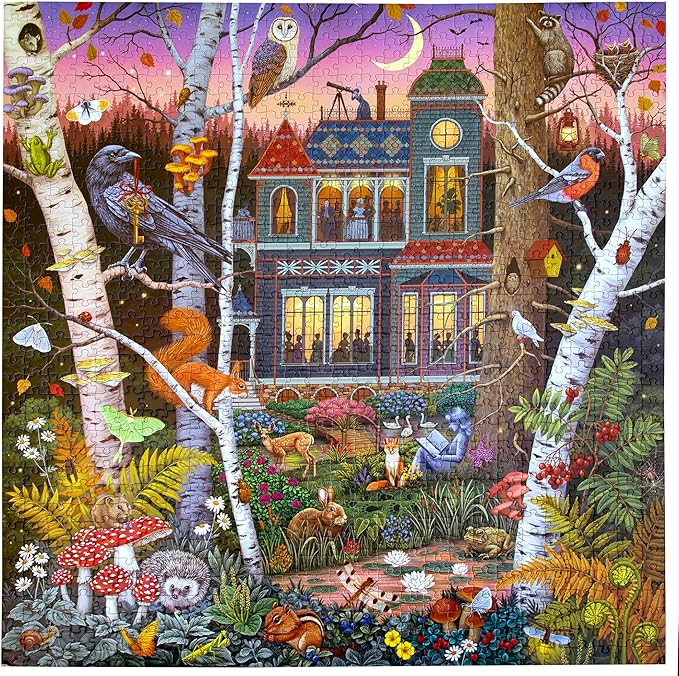 eeBoo 1000 Piece Puzzle - Alchemist's Forest Jigsaw Puzzle for Adults, Square 23" x 23" Made with Recycled Board & Vegetable-Based Ink