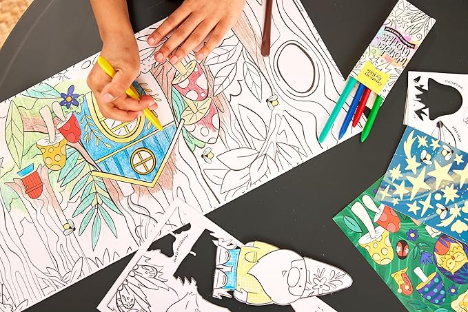 Creativity for Kids Wonder Worlds 3D Coloring Kit, 2 Pack: Princess Fairy Tale and Enchanted Woodland Forest - Kids Coloring Book Activity Kit, Small Gifts for Kids (Ages 5+)