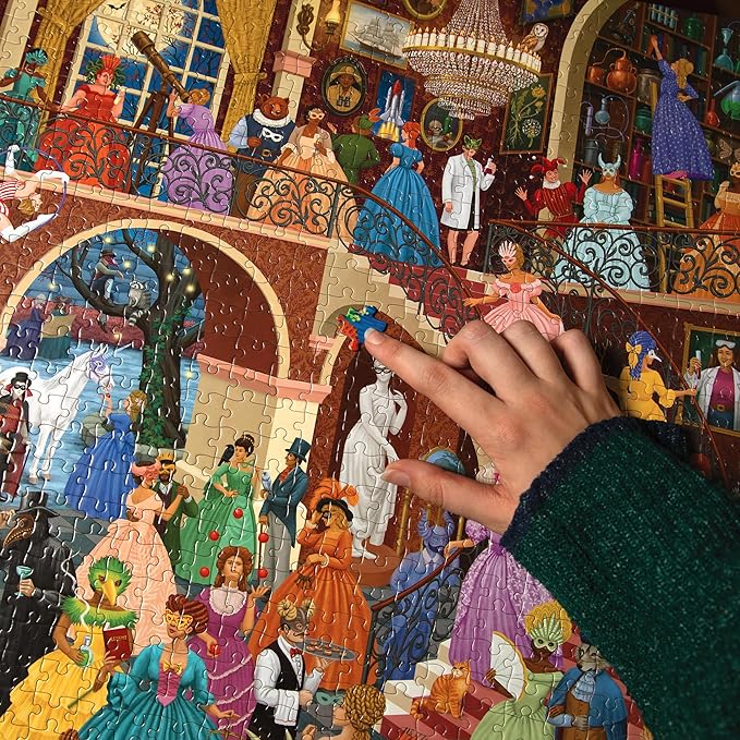 eeBoo 1000 Piece Puzzle - Alchemist's Masquerade Jigsaw Puzzle for Adults, Square 23" x 23" Made with Recycled Board & Vegetable-Based Ink