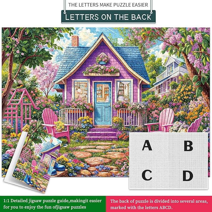 Jigsaw Puzzles for Adults 1000 Pieces, Interlock Perfectly No Dust, Impossible Difficult Hard Fun 1000 Piece Jigsaw Puzzles for Adults-1:1 Poster-Pink Flower Room