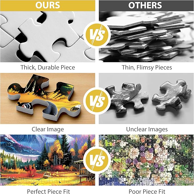 500 Pieces Jigsaw Puzzles for Adults Puzzle Bear Mountain Nature Puzzle for Elderly, Recycled Paper Puzzle 500 Pieces, Challenging Puzzle Family Game Great Gift for Friends, 20.5 x 15 Inch