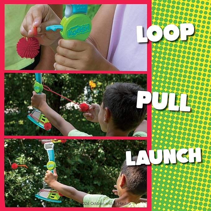 Koosh Bow Launcher - Kids Outdoor Toys - Beach Toys - Games for Adults and Family - Outdoor Sport - Target Game - Ages 5+